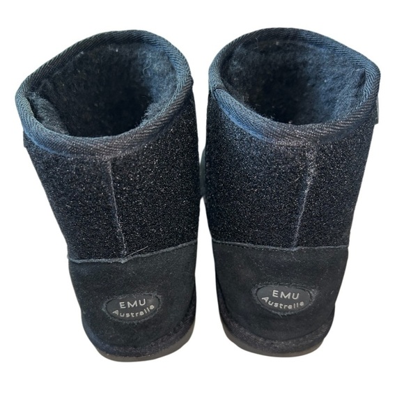 EMU AUSTRALIA WALLABY MINI 100% MERINO WOOL BOOTS, BLACK, KIDS SIZE 3 - Picture 3 of 7